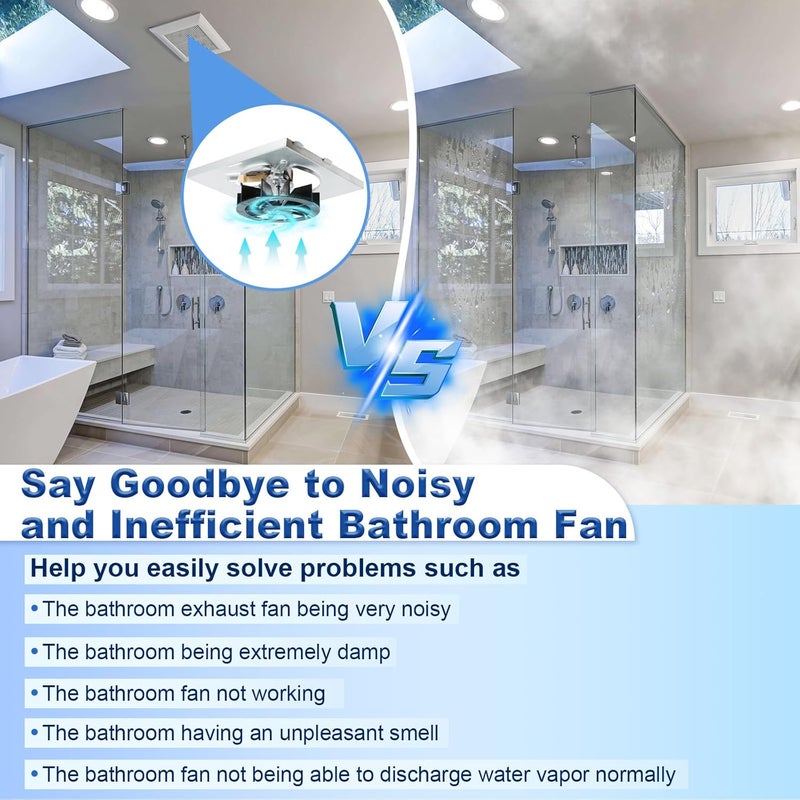 Aibabcue 696N-R02 B Bathroom Fan Motor Assembly Kit Compatible with Broan Nutone 688-K, 688-J, 688-H, 663-H, 663, 688, 678, 659, 670, 688-G S97012026 Bath Exhaust Fan Motor Replacement, 50CFM - Image 5